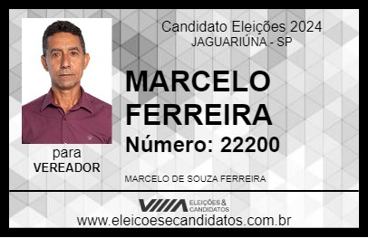 Candidato MARCELO FERREIRA 2024 - JAGUARIÚNA - Eleições