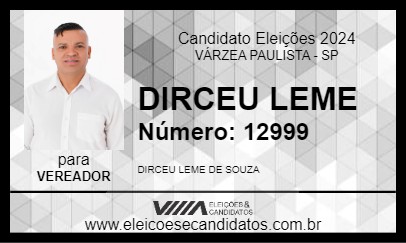 Candidato DIRCEU LEME 2024 - VÁRZEA PAULISTA - Eleições