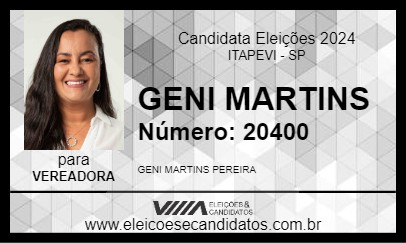 Candidato GENI MARTINS 2024 - ITAPEVI - Eleições