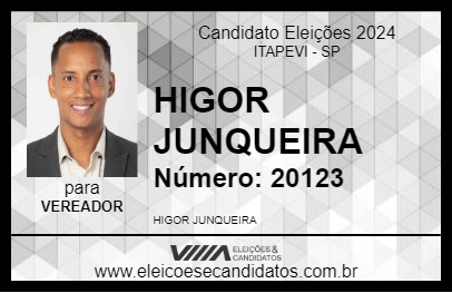 Candidato HIGOR JUNQUEIRA 2024 - ITAPEVI - Eleições