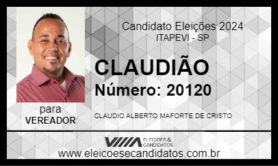 Candidato CLAUDIÃO 2024 - ITAPEVI - Eleições