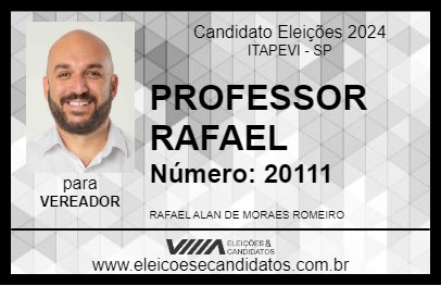 Candidato PROFESSOR RAFAEL 2024 - ITAPEVI - Eleições