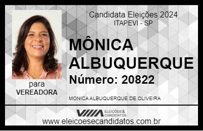 Candidato MÔNICA  ALBUQUERQUE 2024 - ITAPEVI - Eleições