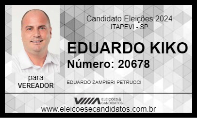 Candidato EDUARDO KIKO 2024 - ITAPEVI - Eleições