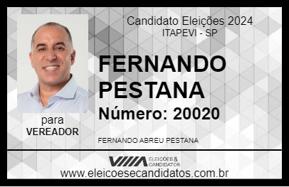 Candidato FERNANDO PESTANA 2024 - ITAPEVI - Eleições