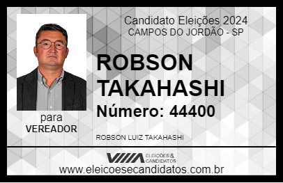 Candidato ROBSON TAKAHASHI 2024 - CAMPOS DO JORDÃO - Eleições