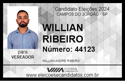 Candidato WILLIAN RIBEIRO 2024 - CAMPOS DO JORDÃO - Eleições