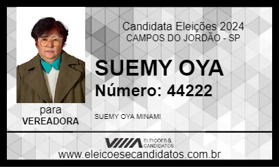 Candidato SUEMY OYA 2024 - CAMPOS DO JORDÃO - Eleições