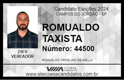 Candidato ROMUALDO TAXISTA 2024 - CAMPOS DO JORDÃO - Eleições