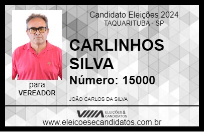 Candidato CARLINHOS SILVA 2024 - TAQUARITUBA - Eleições