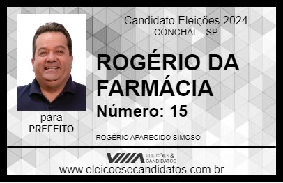 Candidato ROGÉRIO DA FARMÁCIA 2024 - CONCHAL - Eleições