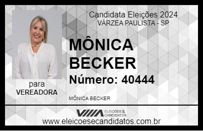 Candidato MÔNICA BECKER 2024 - VÁRZEA PAULISTA - Eleições