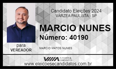 Candidato MARCIO NUNES 2024 - VÁRZEA PAULISTA - Eleições