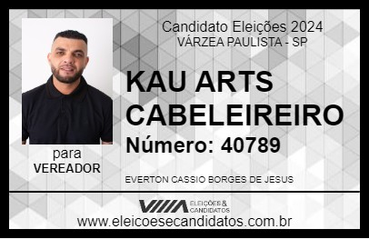 Candidato KAU ARTS CABELEIREIRO 2024 - VÁRZEA PAULISTA - Eleições