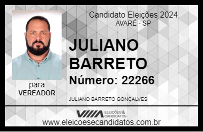 Candidato JULIANO BARRETO 2024 - AVARÉ - Eleições