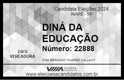 Candidato DINÁ CALLADO 2024 - AVARÉ - Eleições