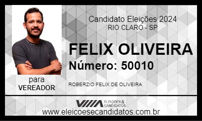 Candidato FELIX OLIVEIRA 2024 - RIO CLARO - Eleições