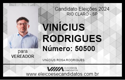 Candidato VINÍCIUS RODRIGUES 2024 - RIO CLARO - Eleições