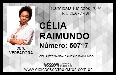 Candidato CÉLIA RAIMUNDO 2024 - RIO CLARO - Eleições