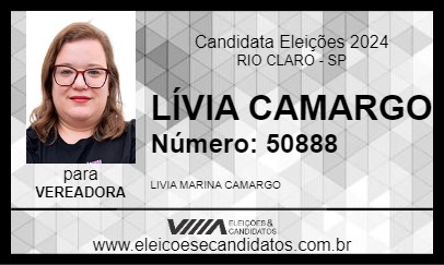 Candidato LÍVIA CAMARGO 2024 - RIO CLARO - Eleições