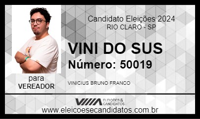 Candidato VINI FRANCO 2024 - RIO CLARO - Eleições