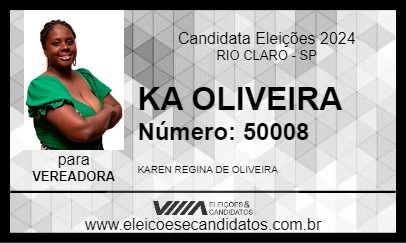 Candidato KA OLIVEIRA 2024 - RIO CLARO - Eleições