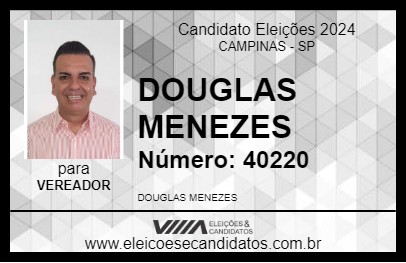 Candidato DOUGLAS MENEZES 2024 - CAMPINAS - Eleições