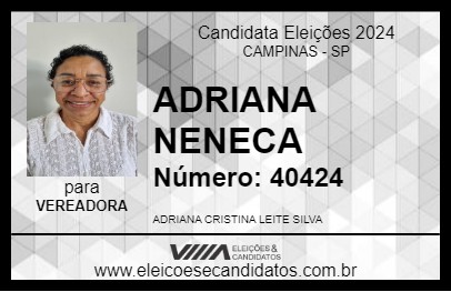 Candidato ADRIANA NENECA 2024 - CAMPINAS - Eleições