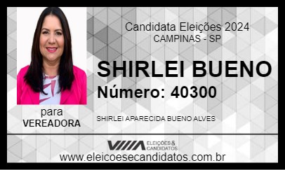 Candidato SHIRLEI BUENO 2024 - CAMPINAS - Eleições