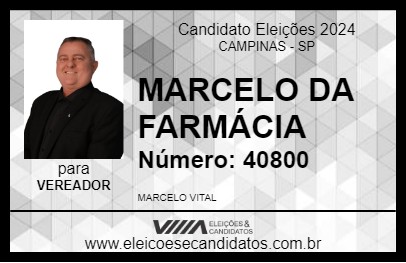 Candidato MARCELO DA FARMÁCIA 2024 - CAMPINAS - Eleições