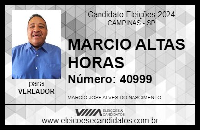 Candidato MARCIO ALTAS HORAS 2024 - CAMPINAS - Eleições