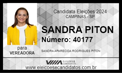 Candidato SANDRA PITON 2024 - CAMPINAS - Eleições