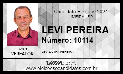 Candidato LEVI PEREIRA 2024 - LIMEIRA - Eleições