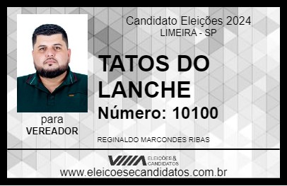 Candidato TATOS DO LANCHE 2024 - LIMEIRA - Eleições