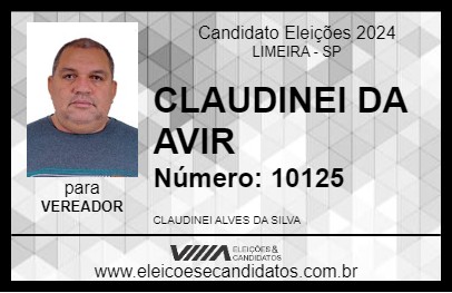 Candidato CLAUDINEI DA AVIR 2024 - LIMEIRA - Eleições