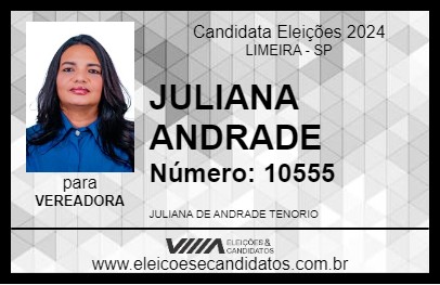 Candidato JULIANA ANDRADE 2024 - LIMEIRA - Eleições