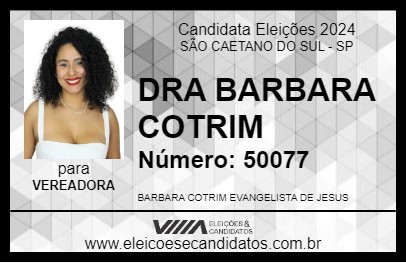 Candidato DRA BARBARA COTRIM 2024 - SÃO CAETANO DO SUL - Eleições