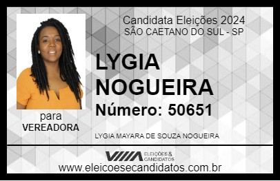 Candidato LYGIA NOGUEIRA 2024 - SÃO CAETANO DO SUL - Eleições