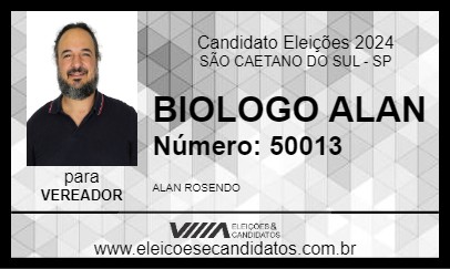 Candidato BIOLOGO ALAN 2024 - SÃO CAETANO DO SUL - Eleições