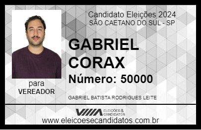 Candidato GABRIEL CORAX 2024 - SÃO CAETANO DO SUL - Eleições