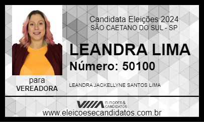 Candidato LEANDRA LIMA 2024 - SÃO CAETANO DO SUL - Eleições