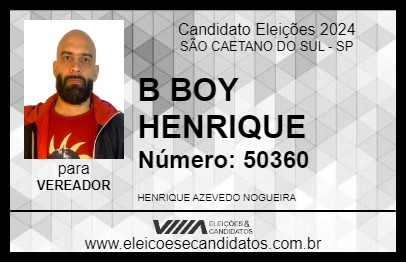 Candidato B BOY HENRIQUE 2024 - SÃO CAETANO DO SUL - Eleições