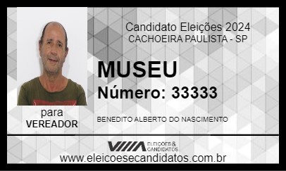 Candidato MUSEU 2024 - CACHOEIRA PAULISTA - Eleições