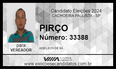 Candidato PIRÇO 2024 - CACHOEIRA PAULISTA - Eleições