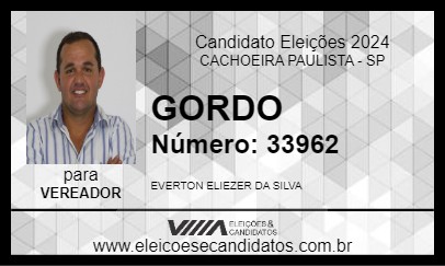 Candidato GORDO 2024 - CACHOEIRA PAULISTA - Eleições