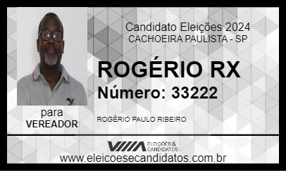 Candidato ROGÉRIO RX 2024 - CACHOEIRA PAULISTA - Eleições