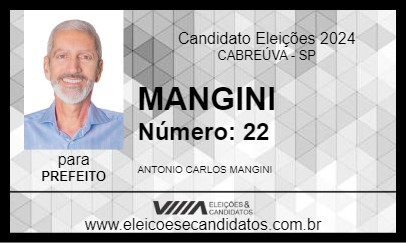 Candidato MANGINI 2024 - CABREÚVA - Eleições