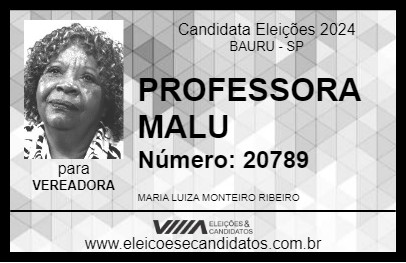 Candidato PROFESSORA MALU 2024 - BAURU - Eleições