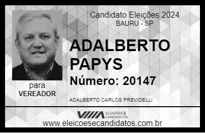 Candidato ADALBERTO PAPYS 2024 - BAURU - Eleições