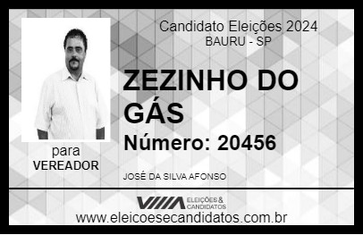 Candidato ZEZINHO DO GÁS 2024 - BAURU - Eleições